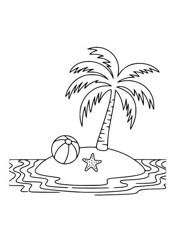 Desenho de Ilha Desenho Colorir Imprimir 16