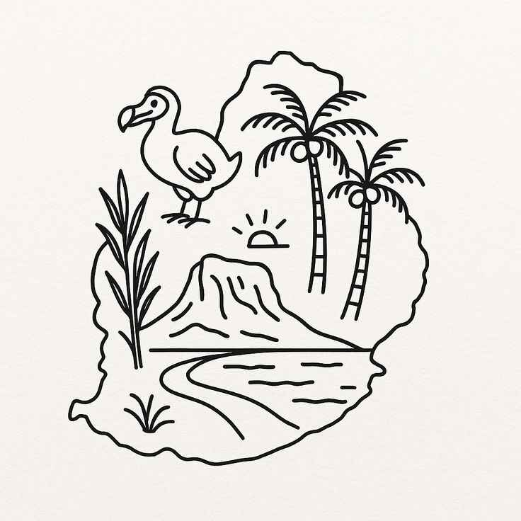 Desenho de Ilha Desenho Colorir Imprimir 17