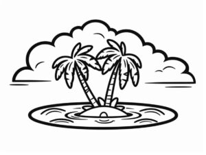 Desenho de Ilha Desenho Colorir Imprimir 21