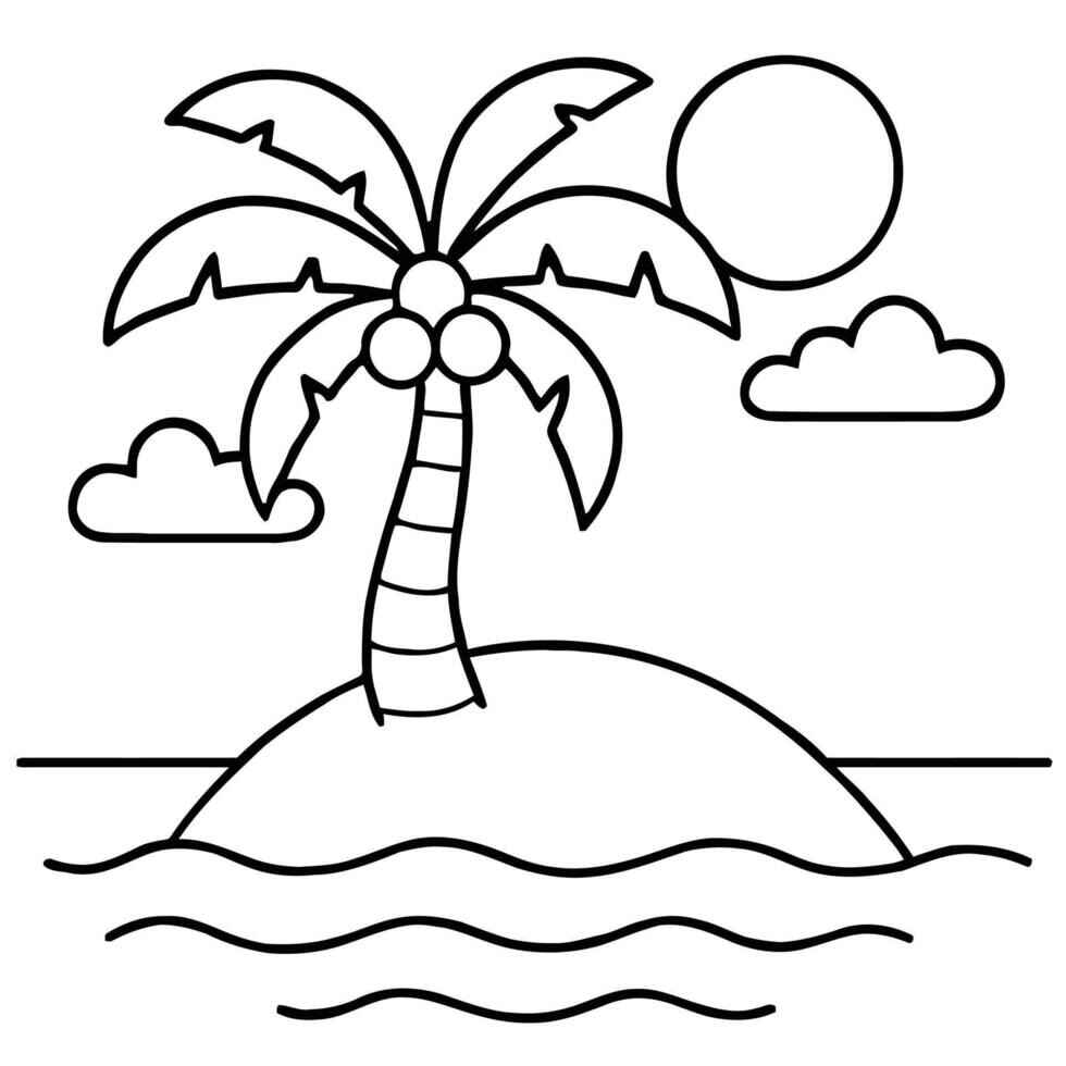 Desenho de Ilha Desenho Colorir Imprimir 22