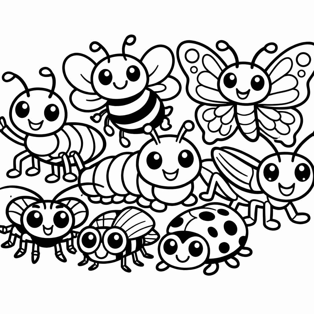 Desenho de Insetos Desenho Colorir Imprimir 24