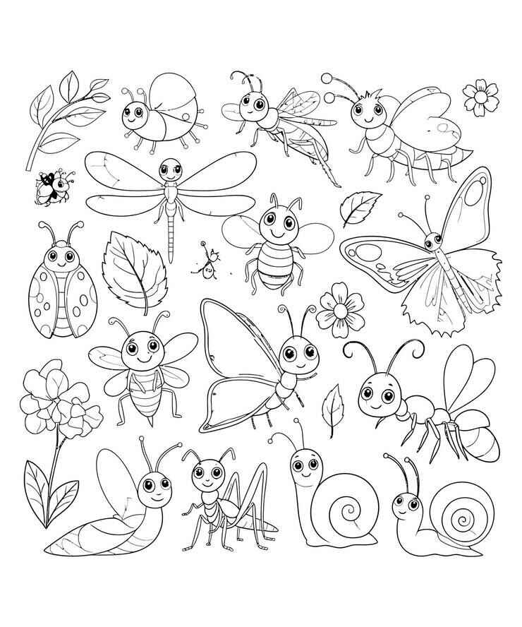 Desenho de Insetos Desenho Colorir Imprimir 25