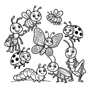 Desenho de Insetos Desenho Colorir Imprimir 36