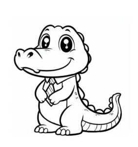 Desenho de Jacare Desenho Colorir Imprimir 02