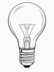 Desenho de Lampada Desenho Para Colorir Imprimir
