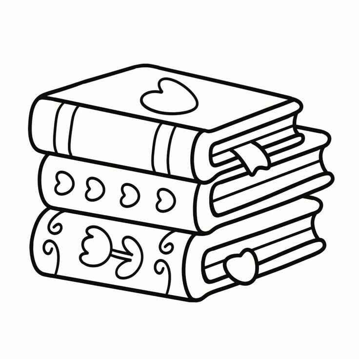Desenho de Livros Para Colorir Imprimir