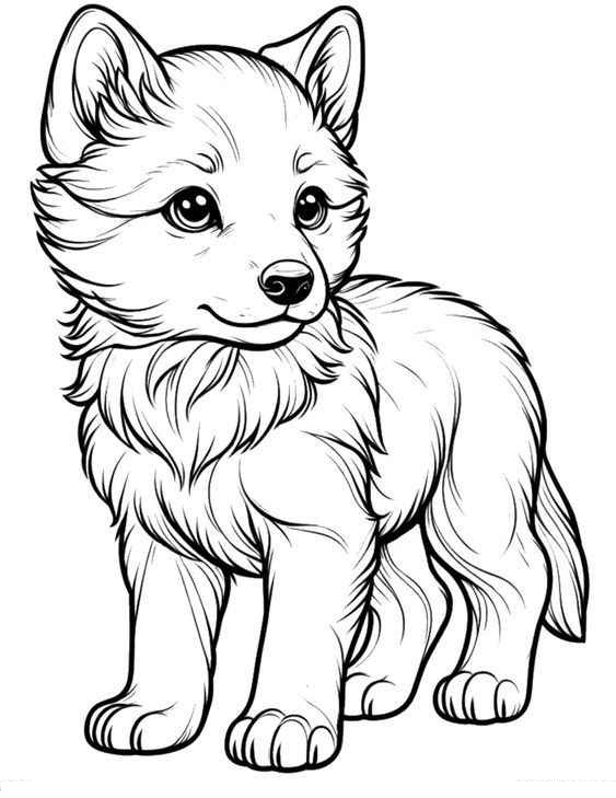 Desenho de Lobo Desenho Colorir Imprimir