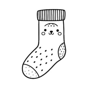 Desenho de Meia Desenho Para Colorir Imprimir