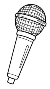 Desenho de Microfone Para Colorir Imprimir