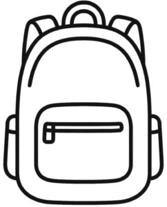 Desenho de Mochila Para Colorir Imprimir
