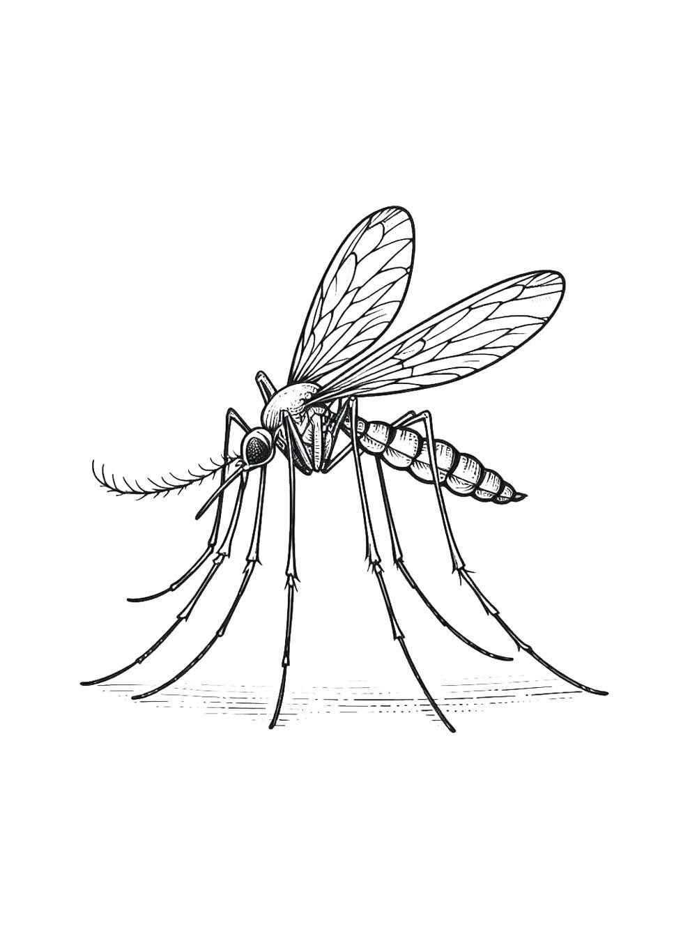 Desenho de Mosquito Da Dengue Desenho Colorir Imprimir 04