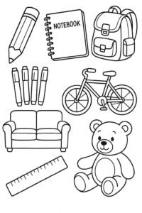 Desenho de Objetos 3 Desenho Para Colorir Imprimir
