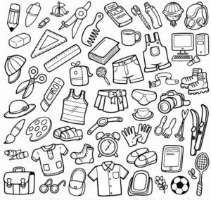 objetos desenhos colorir imprimir