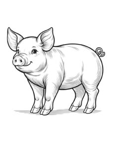 Desenho de Porco Desenho Colorir Imprimir 44