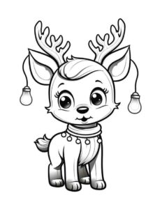 Desenho de Renas Desenho Colorir Imprimir 09