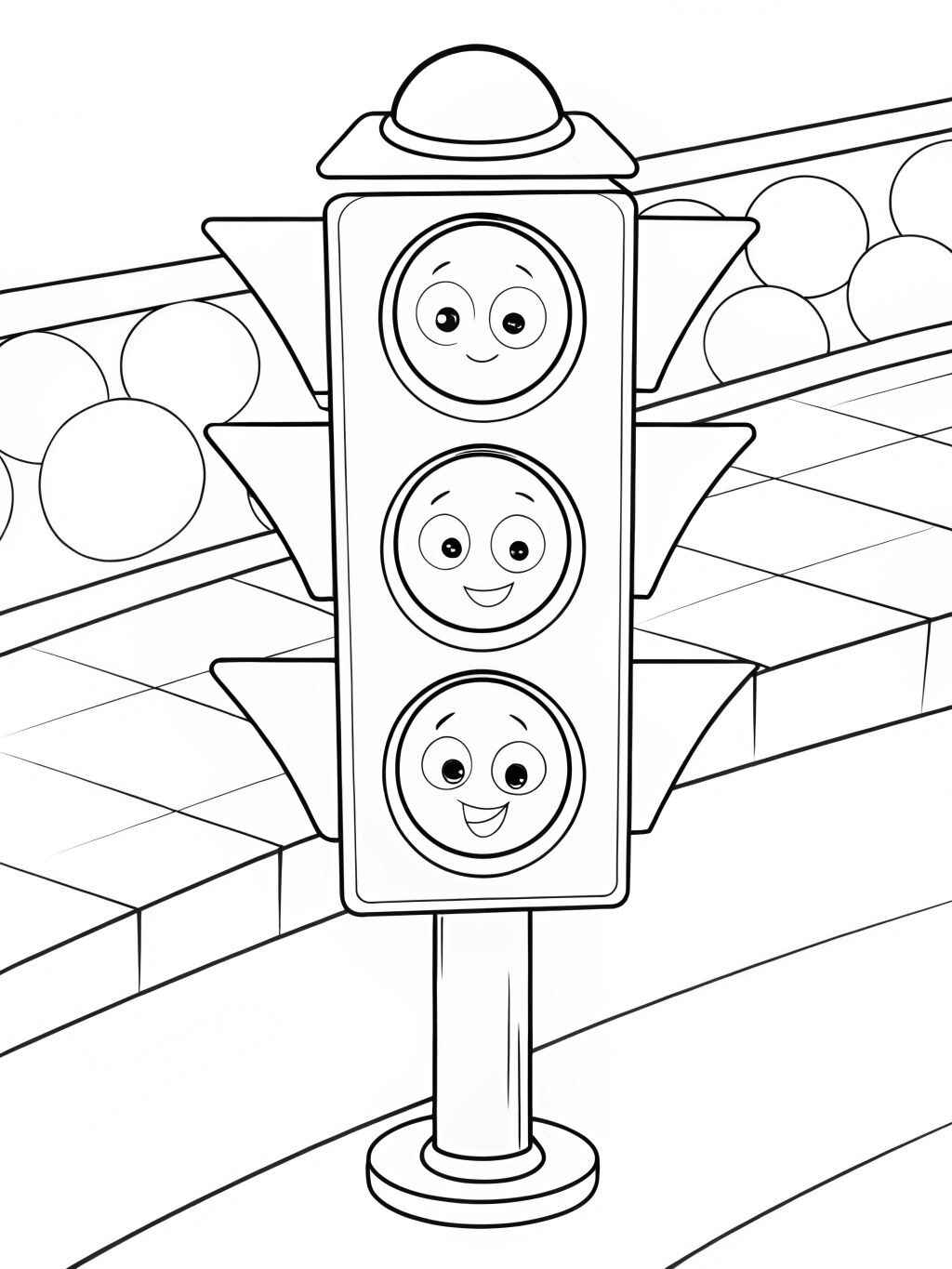 Desenho de Semaforo Desenho Colorir Imprimir 03