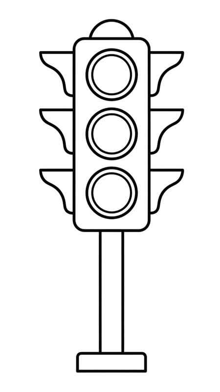 Desenho de Semaforo Desenho Colorir Imprimir 07