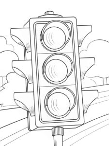 Desenho de Semaforo Desenho Colorir Imprimir 08