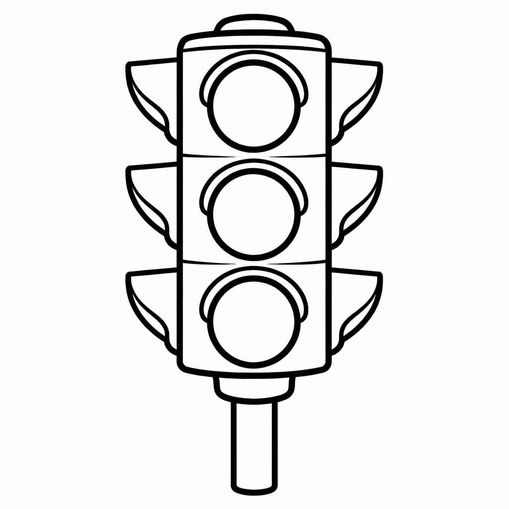 Desenho de Semaforo Desenho Colorir Imprimir 11