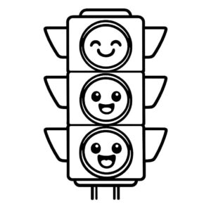 Desenho de Semaforo Desenho Colorir Imprimir 12