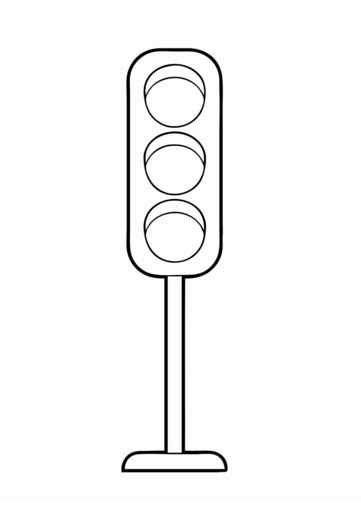 Desenhos de Semáforo para Imprimir e Colorir