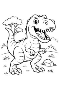 Desenho de T Rex Desenho Colorir Imprimir 05