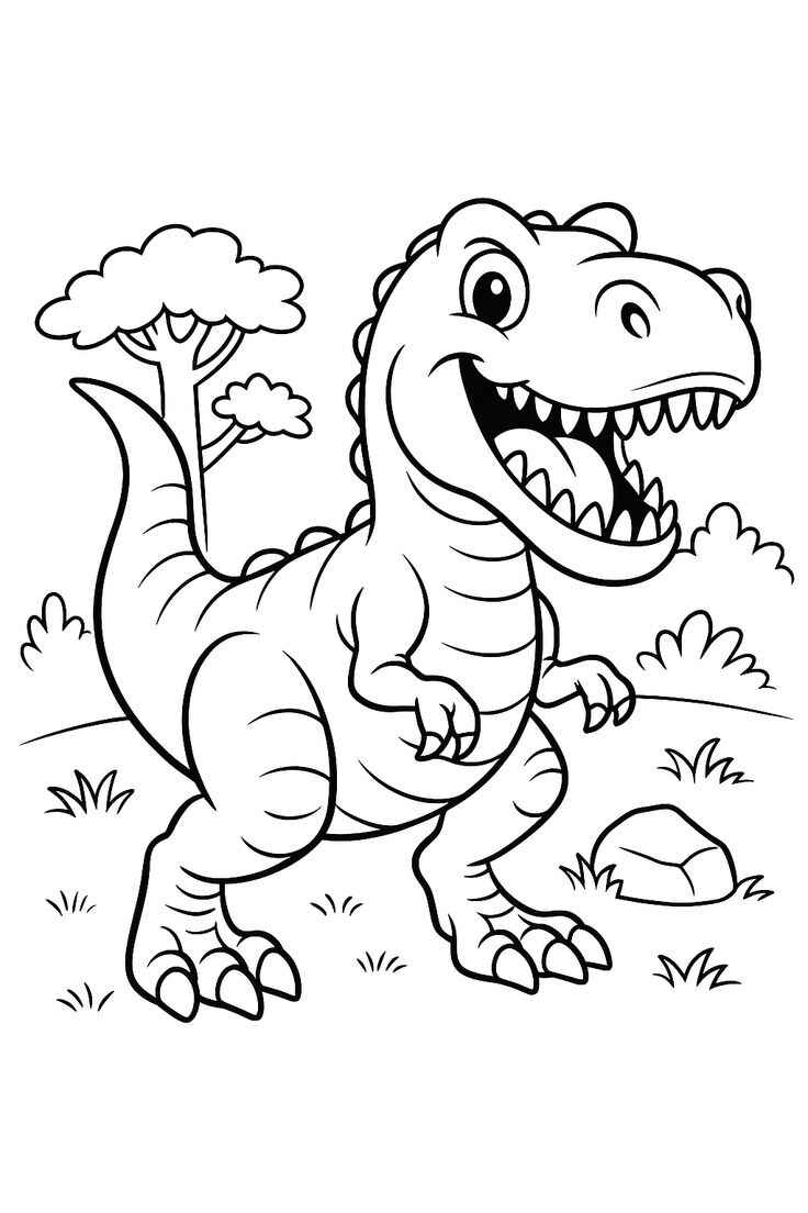 Desenho de T Rex Desenho Colorir Imprimir 05