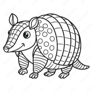 Desenho de Tatu Desenho Colorir Imprimir 01