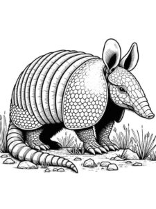 Desenho de Tatu Desenho Colorir Imprimir 02