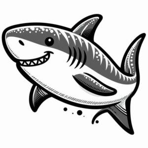 Desenho de Tubarao Desenho Colorir Imprimir 36