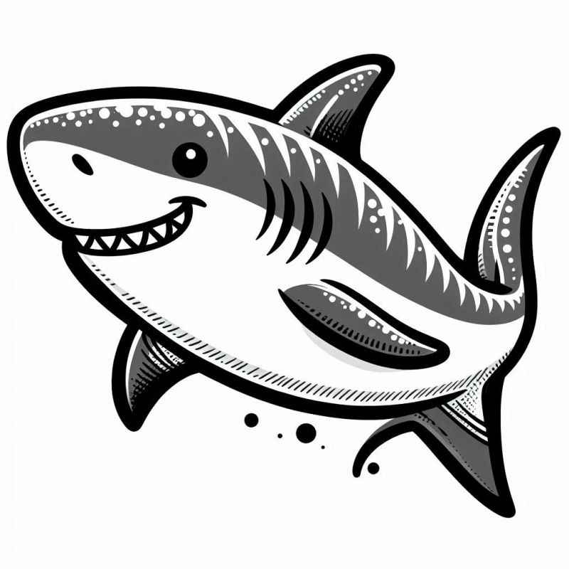 Desenho de Tubarao Desenho Colorir Imprimir 36