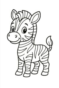 Desenho de Zebra Desenho Colorir Imprimir 09