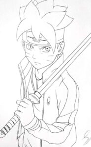 Desenho de Boruto Desenho Colorir Imprimir 02