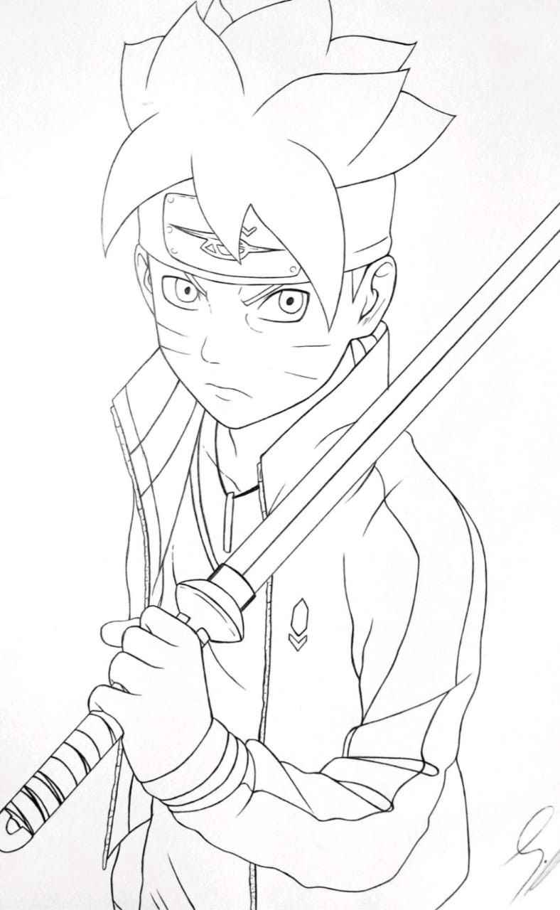 Desenho de Boruto Desenho Colorir Imprimir 02