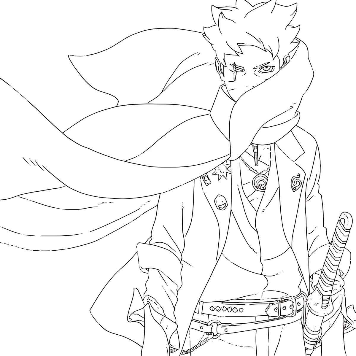Desenho de Boruto Desenho Colorir Imprimir 09