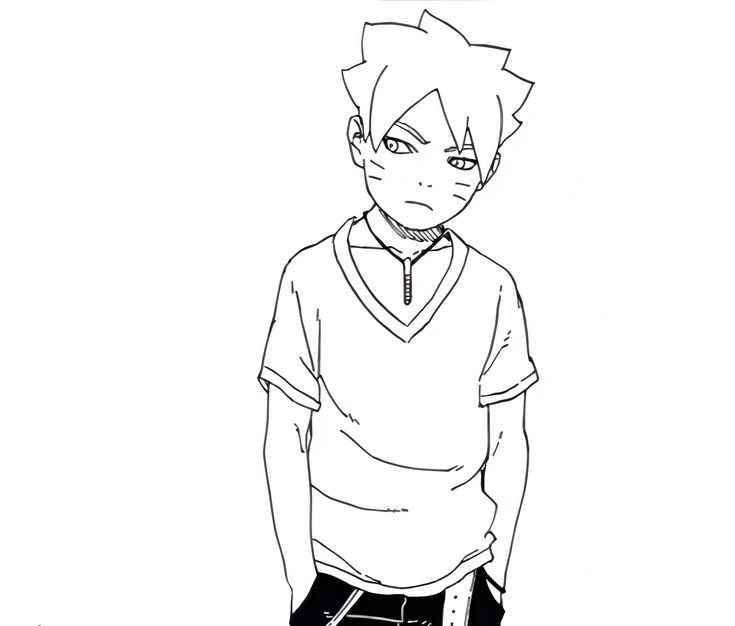 Desenho de Boruto Desenho Colorir Imprimir 11