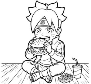 Desenho de Boruto Desenho Colorir Imprimir 30