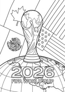 Desenho de Copa Do Mundo 2026 Desenho Colorir Imprimir 15