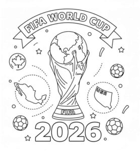 Desenho de Copa Do Mundo 2026 Desenho Colorir Imprimir 19