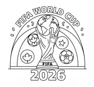 Desenho de Copa Do Mundo 2026 Desenho Colorir Imprimir 22
