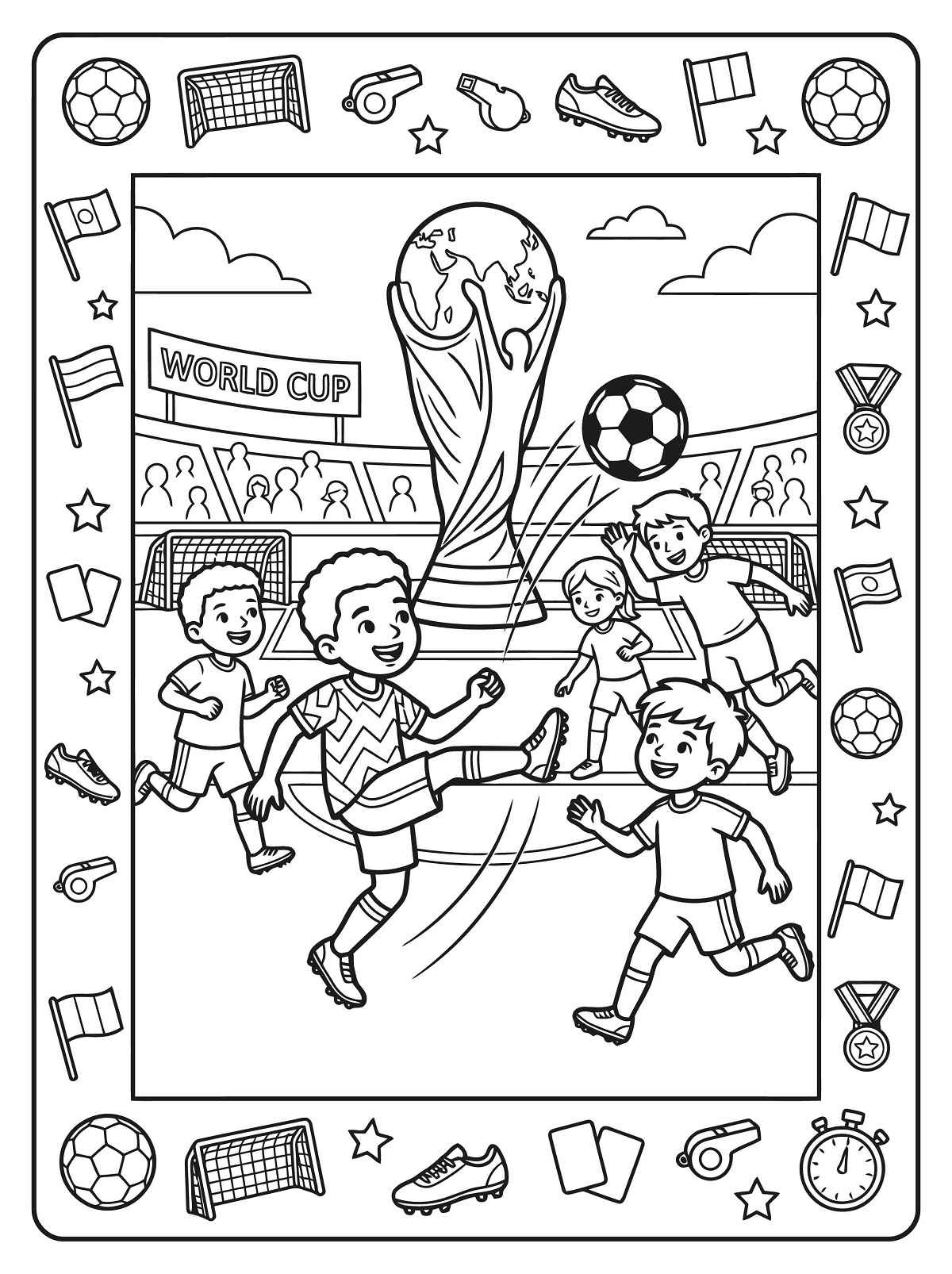 Desenho de Copa Do Mundo 2026 Desenho Colorir Imprimir 34