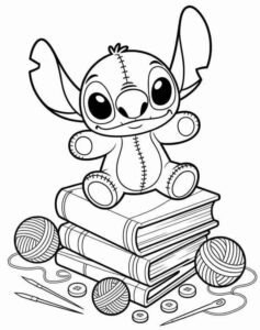 Desenho de Stitch Pelucia Livros Para Colorir E Inprimir