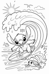 Desenho de Stitch Surgista Radical Para Colorir E Inprimir