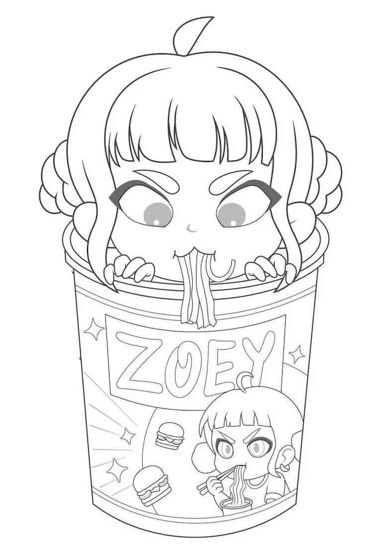 Desenho de Zoey Guerreira Do Kpop Huntrx Desenho Colorir Imprimir 2