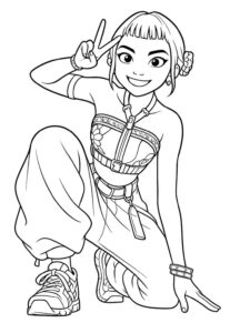 Desenho de Zoey Guerreira Do Kpop Huntrx Desenho Colorir Imprimir 3