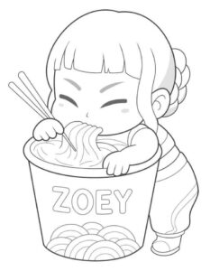 Desenho de Zoey Guerreira Do Kpop Huntrx Desenho Colorir Imprimir 6