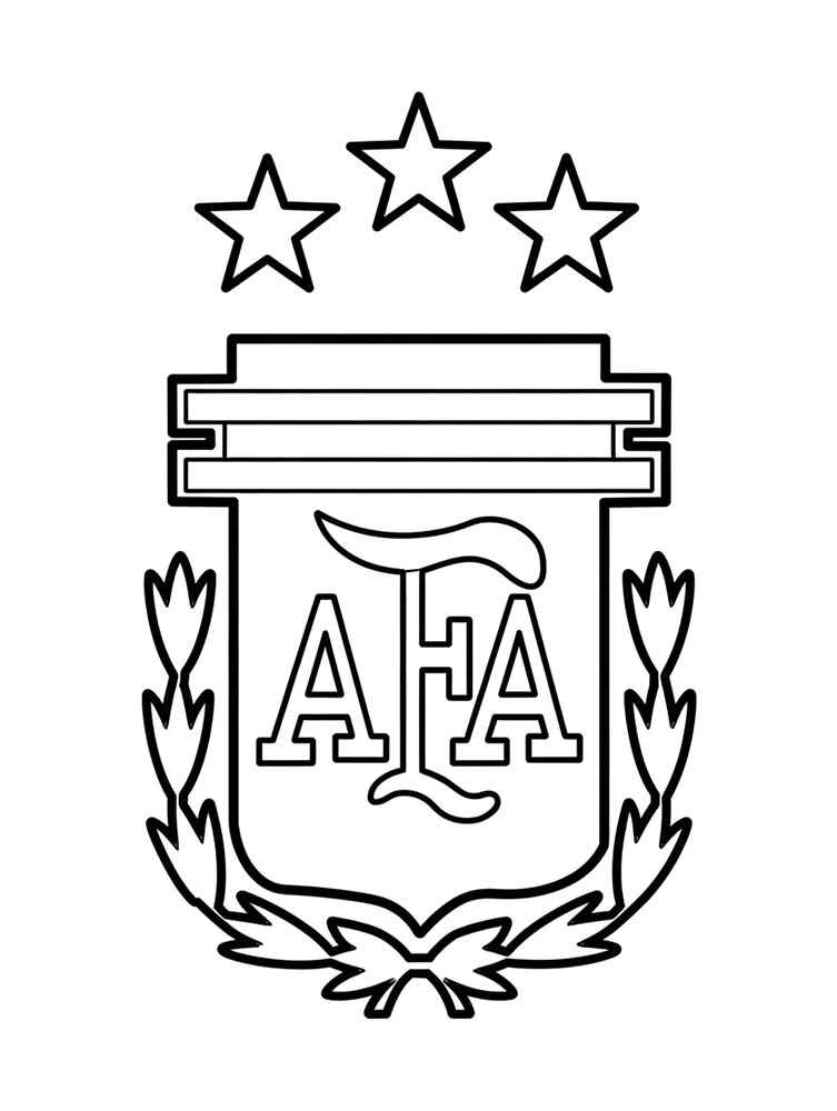 Desenho de AFA Selecao Argentina Futebol Desenho Para Colorir