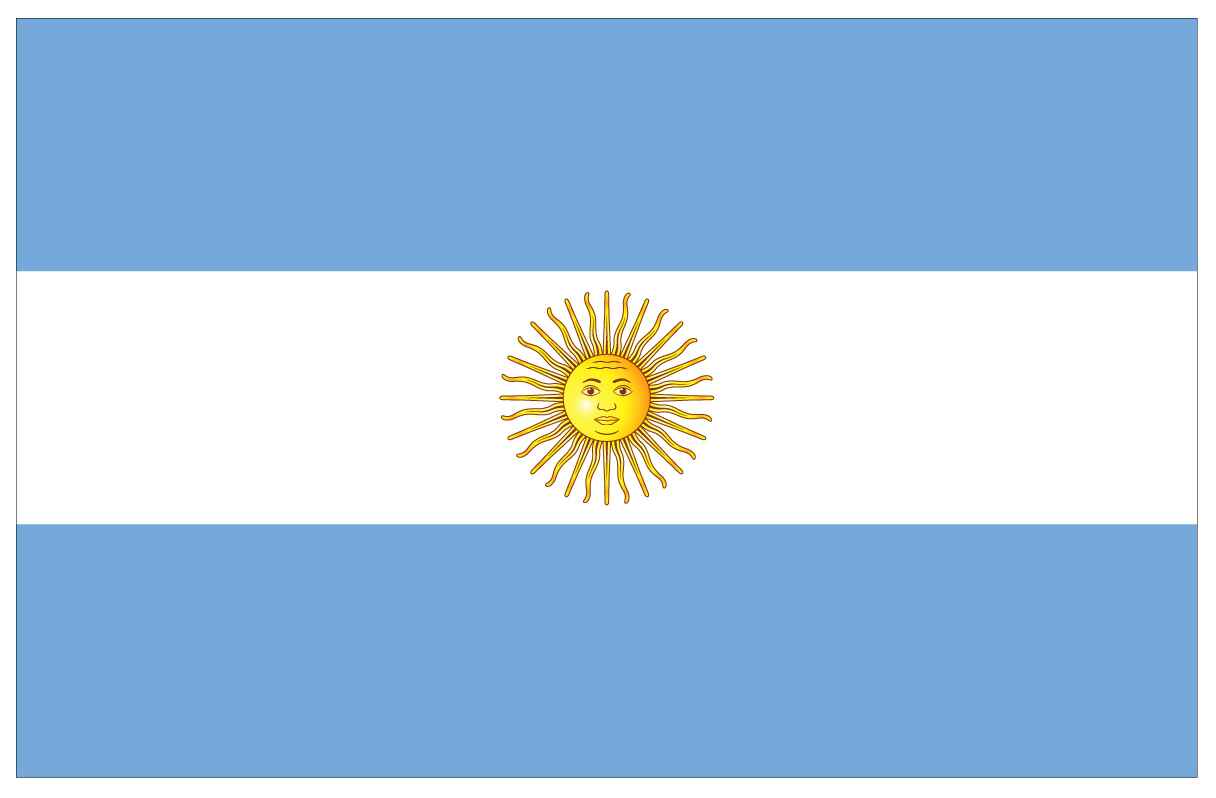 Desenho de Bandeira Da Argentina Para Imprimir