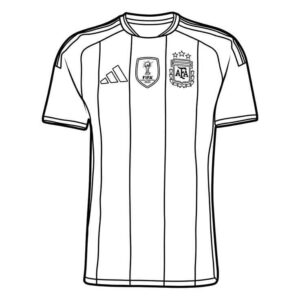 Desenho de Camisa Da Selecao Argentina Desenho Para Colorir