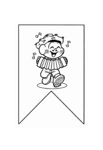 Desenho de Desenho De Bandeirinha Junina   Cascão   Turma Da Mônica